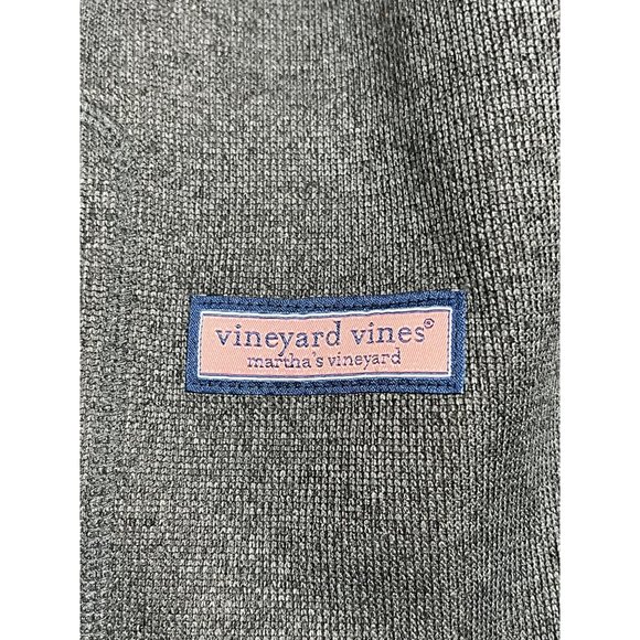 Vineyard Vines Sweater Fleece 1/4 zip Charcoal gray sweatshirt NWT Men's L Large - Picture 8 of 8